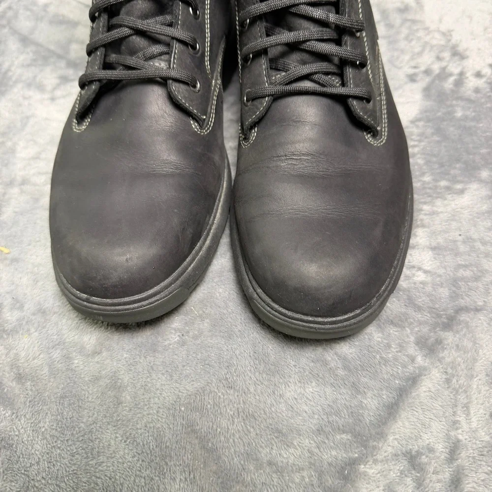Timberland Mens SZ 9.5 Atwells Waterproof Black Green Leather Rebotl A43UN Boots